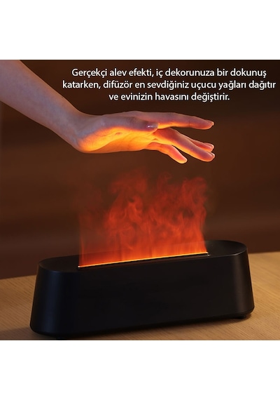 Ezere A3 Ev Ve Ofis İçin Alev Difüzörü Ve Ultrasonik Hava Nemlendici