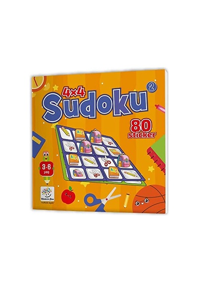 Stickerli Sudoku Serisi 3-6 Yaş - Dikkat Gelişti Abanoz