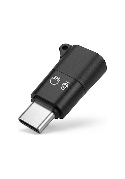 Büro Ev Ofis si İçin Siyah Typec Kulaklık Mikrofon Ses Adaptörü