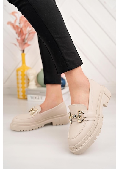 Aymood Kadın Loafer Yuvarlak Burun Maskülen Bağcıksız Yüksek Dolgu Taban Oxford Ayakkabı E Siyah Cilt E Siy Krem Aymood Kadın Loafer Yuvarlak Burun Maskülen Bağcıksız Yüksek Dolgu Taban Oxford Ayakkabı E Siyah Cilt E Siy Krem