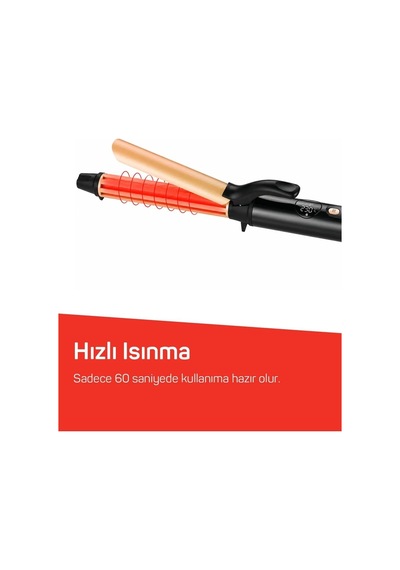 Arzum Ar5186 Volume Pro Seramik Plakalı Saç Maşası, 25 Mm, Kalın