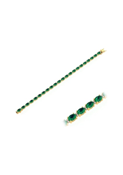 10,30 Karat Pırlantalı Zümrüt Bileklik