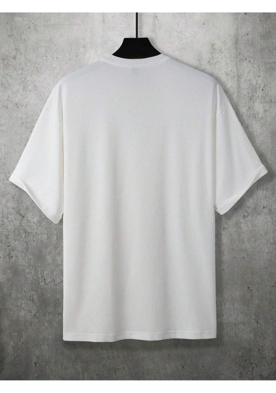 Startmore Adrift Unisex Oversize Kalıp Mektup Grafik Damla Omuz Harajuku Style Beyaz