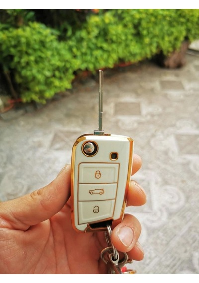 Gma Keys Golf 7 Anahtar Kılıf Beyaz/altın