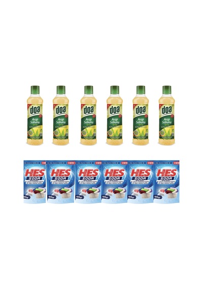 Arap Sabunu 1000 Ml X 6 Adet +çamaşır Sodası 500gr X 6 Adet - 764163832 Diğer