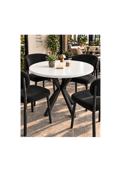 Kalınlaştırmalı Mutfak Cafe Balkon Bahçe Restoran Yemek Masası 70x70 Siyah Beyaz Yuvarlak Beyaz - Beyaz - Siyah Beyaz - Beyaz - Siyah Kalınlaştırmalı Mutfak Cafe Balkon Bahçe Restoran Yemek Masası 70x70 Siyah Beyaz Yuvarlak Beyaz - Beyaz - Siyah Beyaz - Beyaz - Siyah