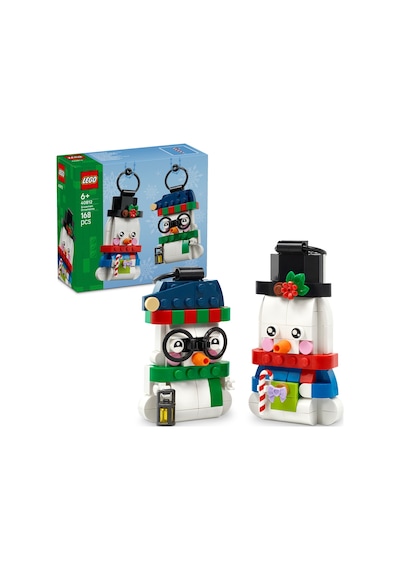 LEGO® Kardan Adam Süsleri 40812 – 6+ Yaş Çocuklar için 2 Kardan Adam Figürü İçeren Yılbaşı Ağacı Süsü Oyuncak Yapım Seti (168P)