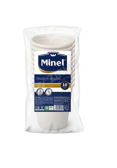 Minel Ekolojik Bardak 200 Cc Çok Renkli