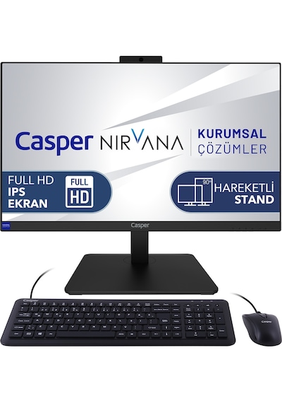 Casper Nirvana A70.1270-DX00X-V i7-12700H 32 GB 2 TB NVMe SSD 23.8" Dos AIO Masaüstü Bilgisayar
