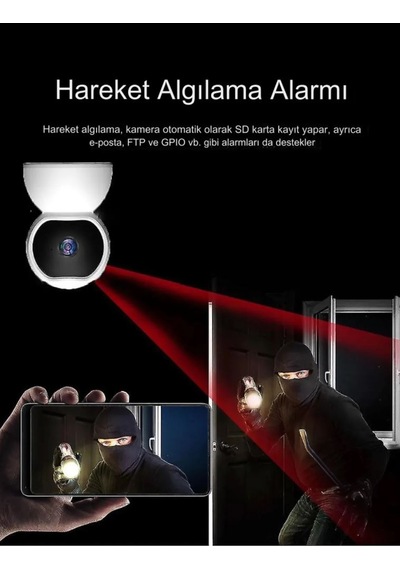Cmr-26 Hd Akıllı Ip Kamera 360 Derece Dönebilen Mobil Uzaktan Iz