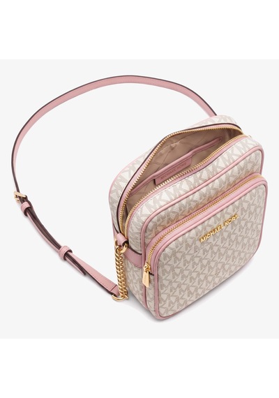 Michael Kors Jet Set Travel Kadın Logolu Çapraz Omuz Çantası 35f1gtvc2b Vanilla Blush Signature Krem