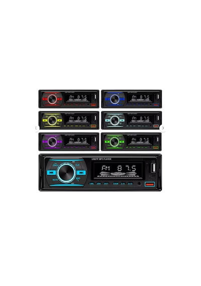 Çift Usb / Çift Rca Amfi Çıkışlı Ekstra Bass 7 Renk Rgb Oto Teyp - Bluetooth & Uzaktan Kumandalı