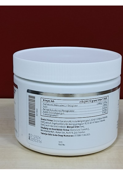 Zinzino Zinobiotic+ Betaglukan, İnulin Ve Fruktoolgosakkarit İçeren Probiotik Besin Takviyesi 180 G