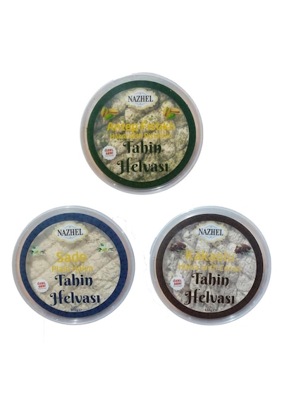 Nazhel Karışık Helva Resitali Sade-kakaolu-antep Fıstıklı 450 Gr. X 3 Adet