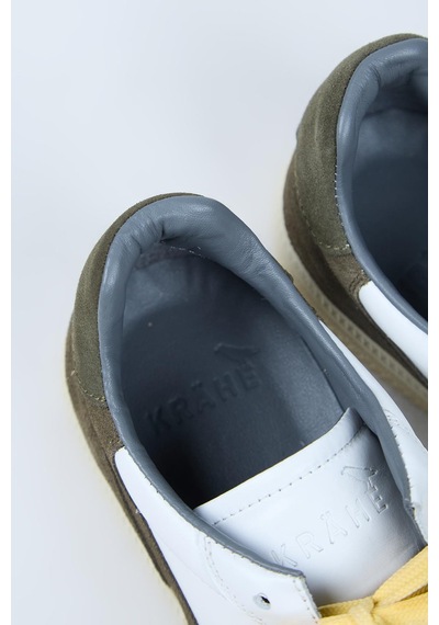 Krahe Artemis Erkek Hakiki Deri El Boyamalı Bağcık Ve İki Yedek Bağcıklı Beyaz-haki Sneakers Krahe Artemis Erkek Hakiki Deri El Boyamalı Bağcık Ve İki Yedek Bağcıklı Beyaz-haki Sneakers