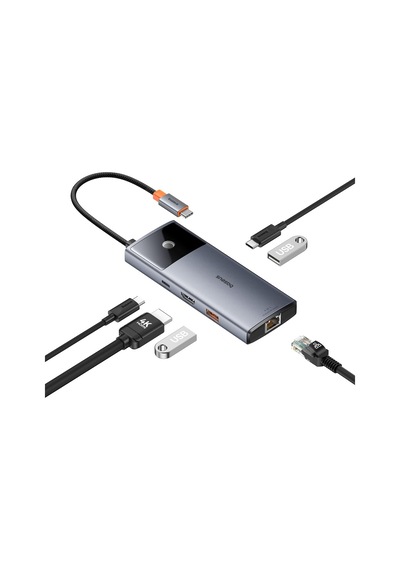 Lexroo Hub 6in1 Metal Gleam 2 Serisi, Usb-c'den 2xusb 3.0 Usb-c'ye, Hdmı Usb-c Pd Ethernet Rj45