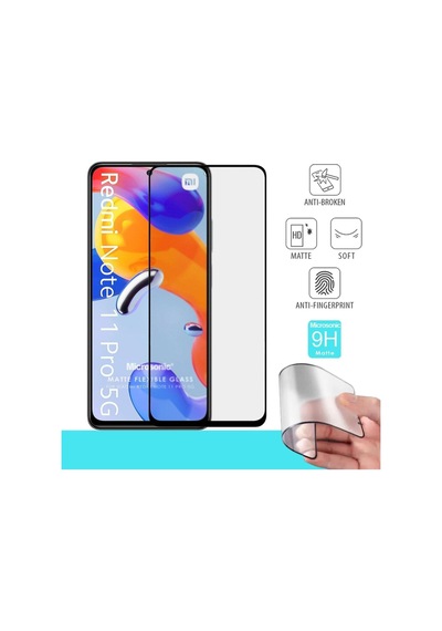 For Xiaomi Redmi Note 11 Pro 5g Seramik Matte Flexible Ekran Koruyucu Siyah