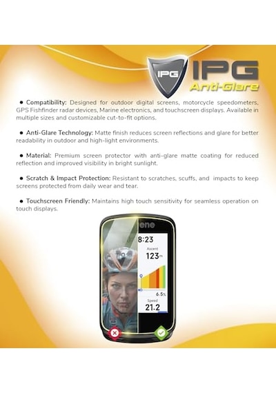 Ayrex Magene C506 - C506se Smart Navigation Gps Bisiklet Bilgisayarı İçin Ipg Anti-glare Parlama Önleyici Mat Ekran K Diğer