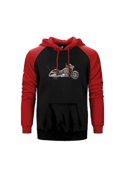 Victory Magnum Kırmızı Renk Reglan Kol Kapşonlu Sweatshirt Kırmızı