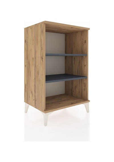 Hyperion Komodin 2 Raflı 60x44x96 Çam-antrasit Atlas Çam