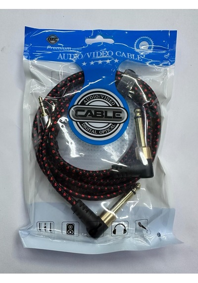 2 Metre 2 X 6.3 Mm Mono 3.5 Mm Stereo Kablo 3.5 Mm Aux 6.3 Mm Mono Amfi Kablosu