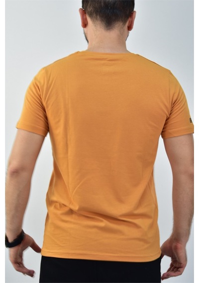 Escetic Erkek Hardal Slim Fit T-Shirt-3298 Hardal