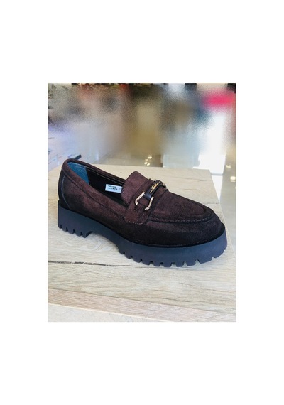 Punto Ac572512 Süet Loafer Tokalı Günlük Kadın Ayakkabı Kahverengi