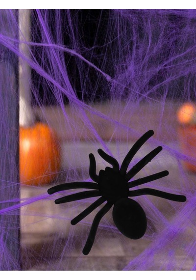 Cadılar Bayramı Flok Kaplama Örümcek Halloween Parti Dekoru Siyah 20 Cm Genel