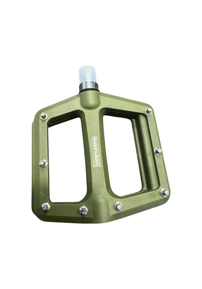 Briviga Plastik Çivili Platform Bisiklet Pedalı Haki Yeşil 1du+1 Kapalı Rulman 108x103x27mm