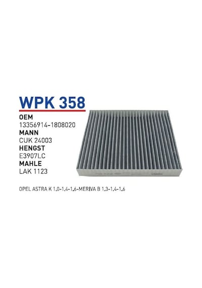 WUNDER WPK128 Polen Filtresi Karbonlu Golf Vıı Cuk26009