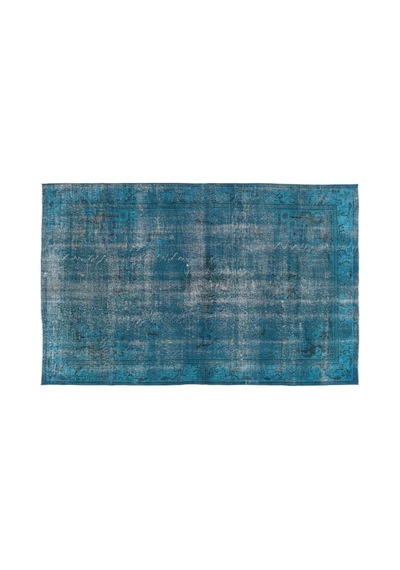 El Dokuması Vintage Yün-pamuk Turkuaz Halı 8013 170 X 270 Cm