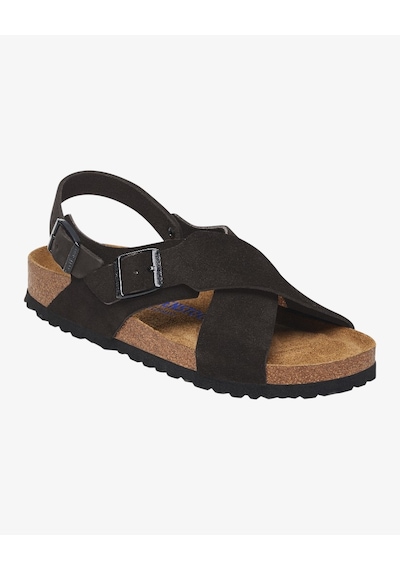 Birkenstock Tulum Suede Leather Kadın Siyah Sandalet 1029779 Siyah