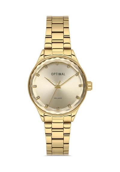 Optimal Opt.03431m.04 Unisex Kol Saati Altın - Siyah