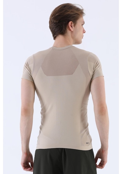 Maraton Active Slimfit Erkek Bisiklet Yaka Kısa Kol Koşu Kil T-Shirt 821070-Kil