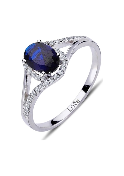 Lova Pırlantalı Oval Safir Yüzük - 1030160