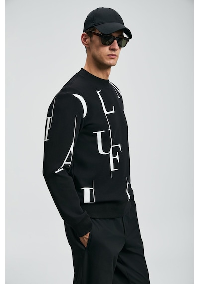 Lufian Erkek Tıffany Sweatshirt 112030184 Siyah Siyah