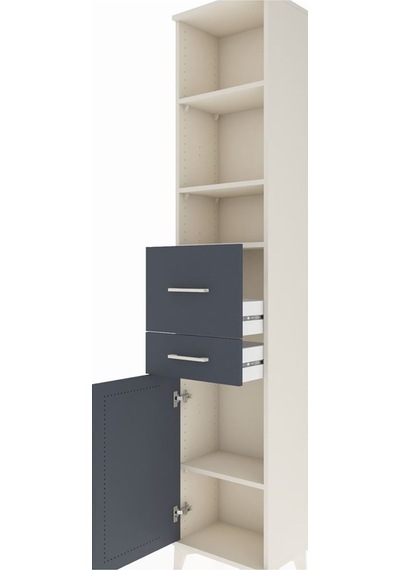 Arges Dolap 4 Raflı 2 Çekmeceli Tek Kapaklı 44x30x221 Aytaşı-antrasit Aytası Arges Dolap 4 Raflı 2 Çekmeceli Tek Kapaklı 44x30x221 Aytaşı-antrasit Aytası