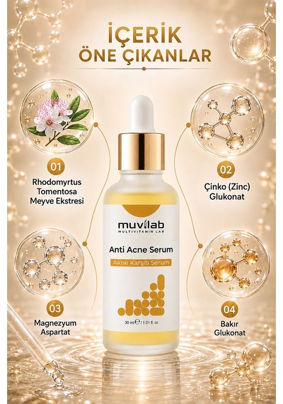 Akne Ve Siyah Nokta Karşıtı Serum Yağlı Ve Karma Ciltler İçin Leke Karşıtı Komedon Temizleyici