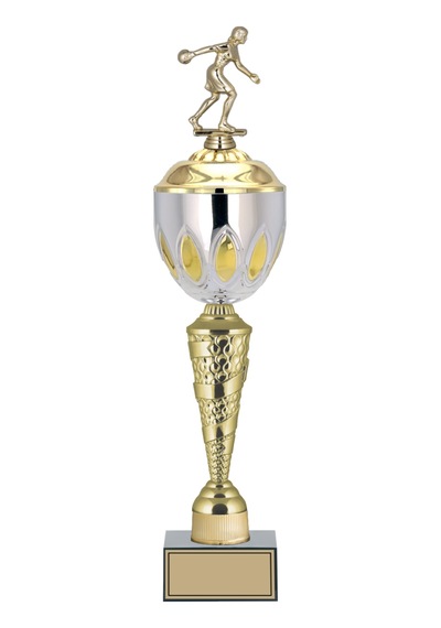 Odak Kupa - Figürlü Kupalar - Bowling Kadın Figürlü Kupalar Fg-085 C - 55 Cm Altın - Beyaz