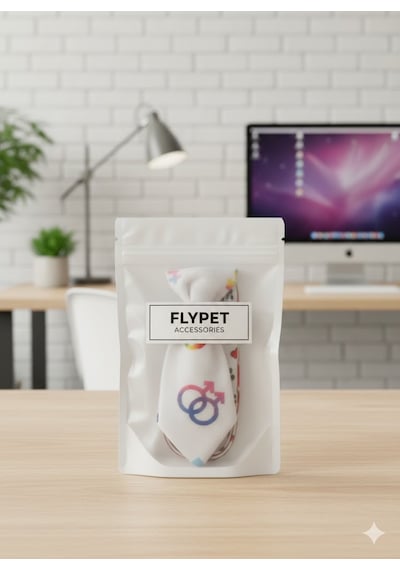 Flypet Karışık Desen Kravat Kedi Tasma & Yavru Köpek Tasma 13cm-24cm Ayarlanabilir Tasma