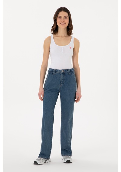 U.S. Polo Assn. Kadın Mavi Cargofit Jean Pantolon 50304325-DN0022