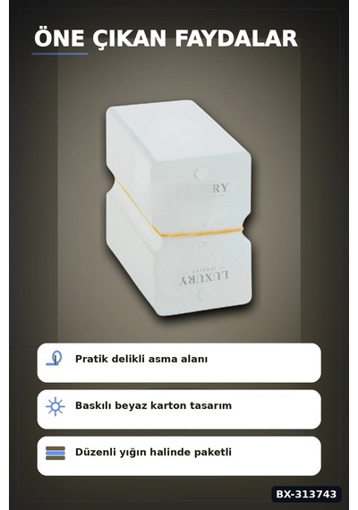 Kraft Kartondan 8x5 Cm Bileklik Kartı 200 Adet Balya Paketi Takı Etiketi Bx-313743 001 - Beyaz
