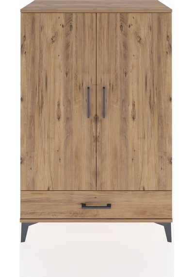 Hyperion Dolap Tek Raflı Tek Çekmeceli Tek Askılı 88x44x134 Çam-çam Atlas Çam