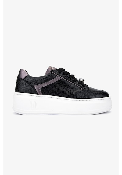 Valmenti Kadın Hakiki Deri Sneakers & Spor Ayakkabı 1116 450 Bn Ayk Y25 Syh Fltr/ant/ant Ts Siyah