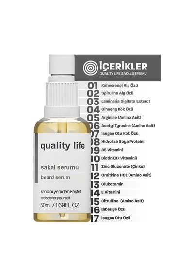 Quality Life Sakal ve Bakım Serumu 50 ML