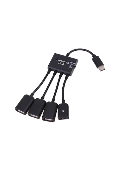 Type C Otg Hub 3 Port Usb 2.0 Çoklayıcı Hub + Mikro Usb Şarj Girişi