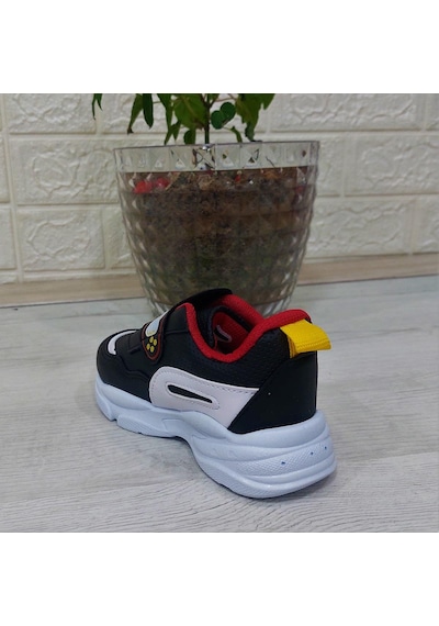 M.p One 3127 Işıklı Fuspetli Bebe Spor Ayakkabı Siyah - Kırmızı