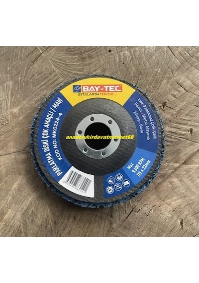 Baytek 115mm Pas Zımpara Metal Çelik Parlatma Zımparası Boya Ve Pas Sökme Diski