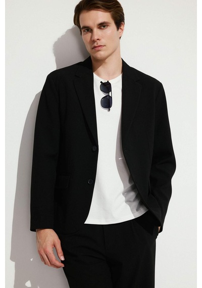 Defacto Regular Fıt Blazer Ceket H7047ax26smbk27 Siyah-bk27