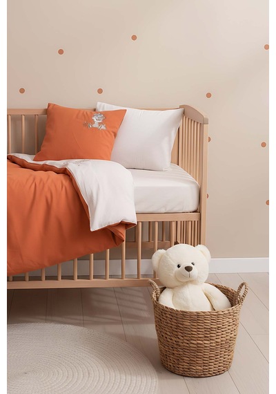 Cuddly Nakışlı %100 Pamuklu Bebek Nevresim Takımı Çok Renkli